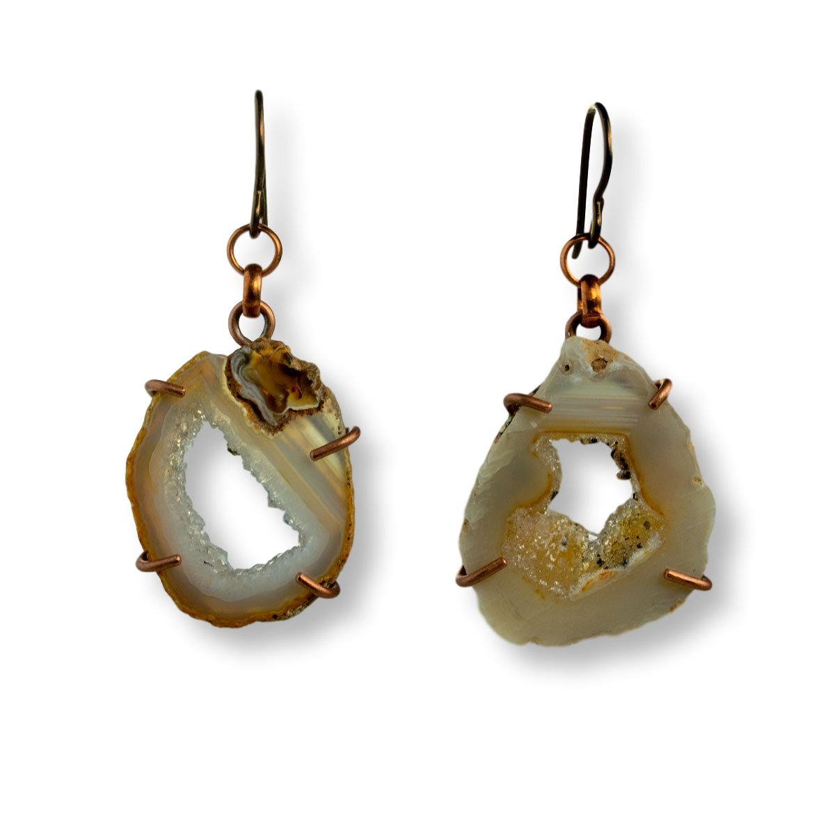 Geode slice earrings