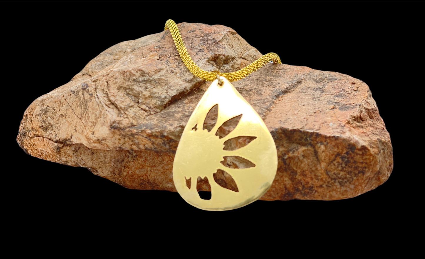 Sunflower for Ukraine necklace jewelry bronze