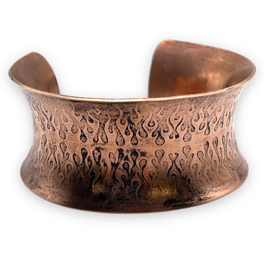 Copper Flames Cuff Bracelet