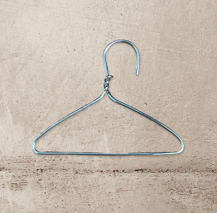 Wire Hanger Lapel Pin Sterling silver
