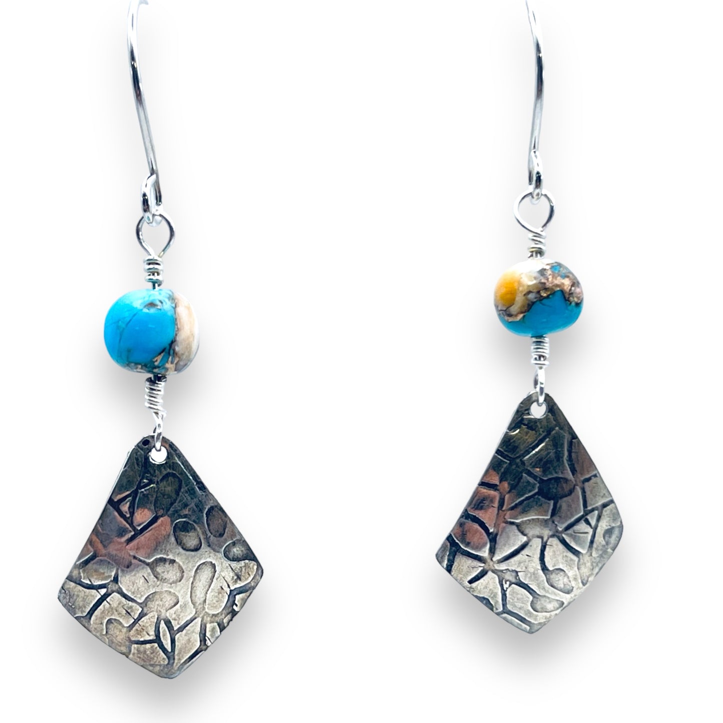 Silver and Turquoise drop earrings