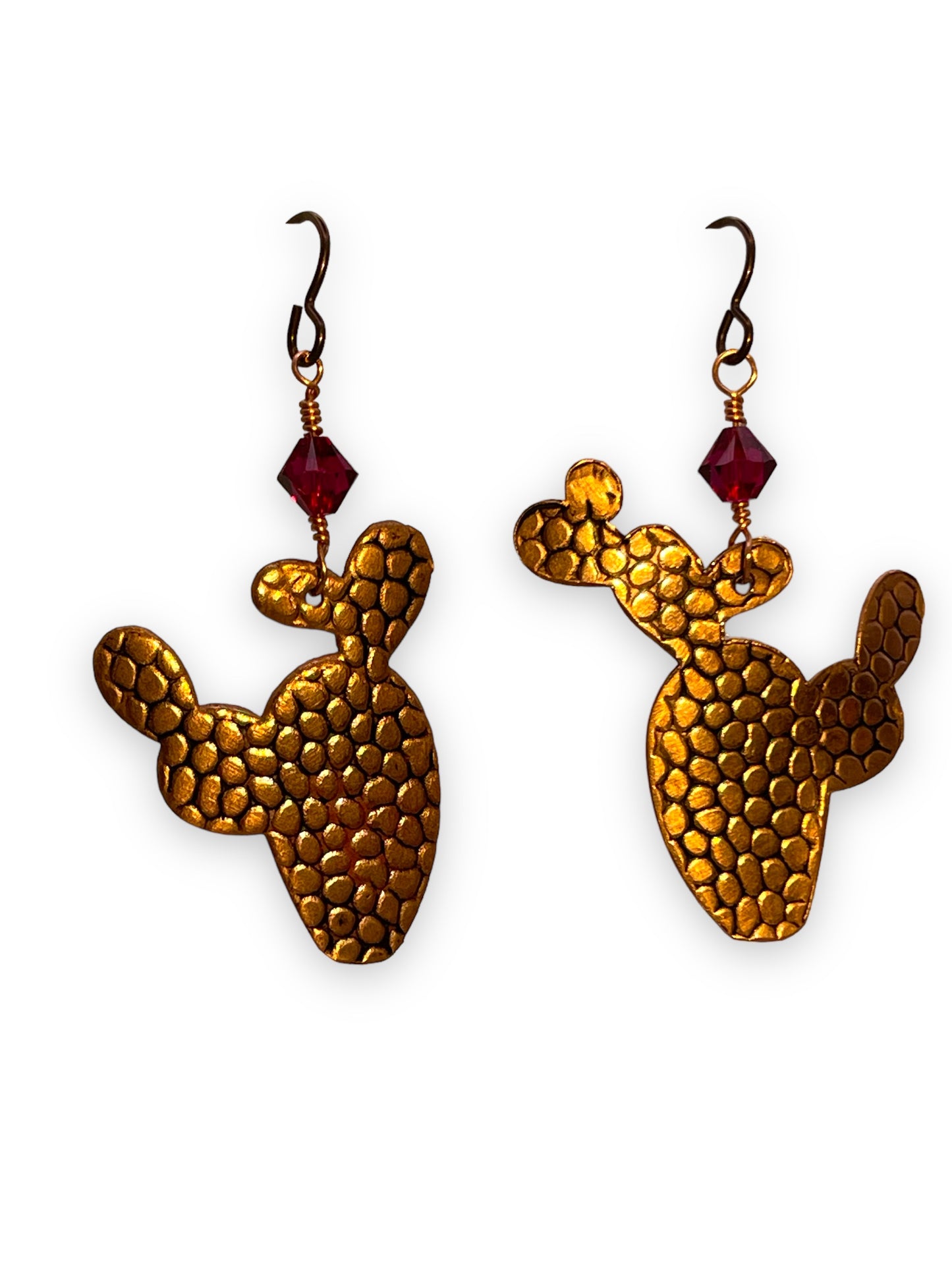 Copper Prickly Pear earrings